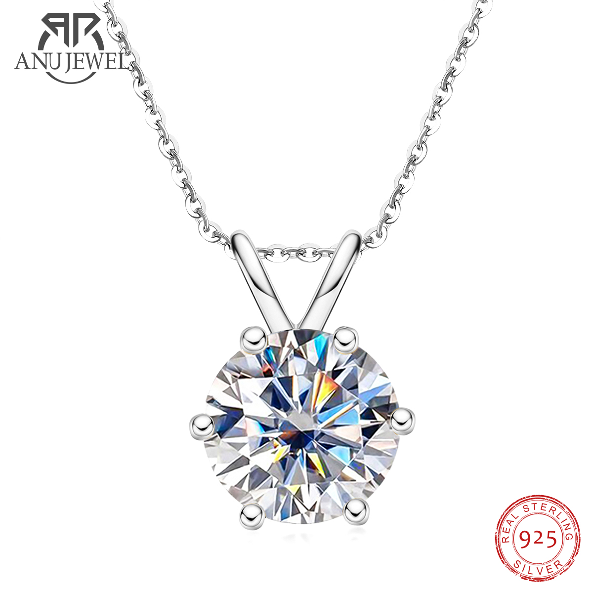 AnuJewel 1ct 3ct D Màu Moissan - đánh giá và giá Ansi Chain